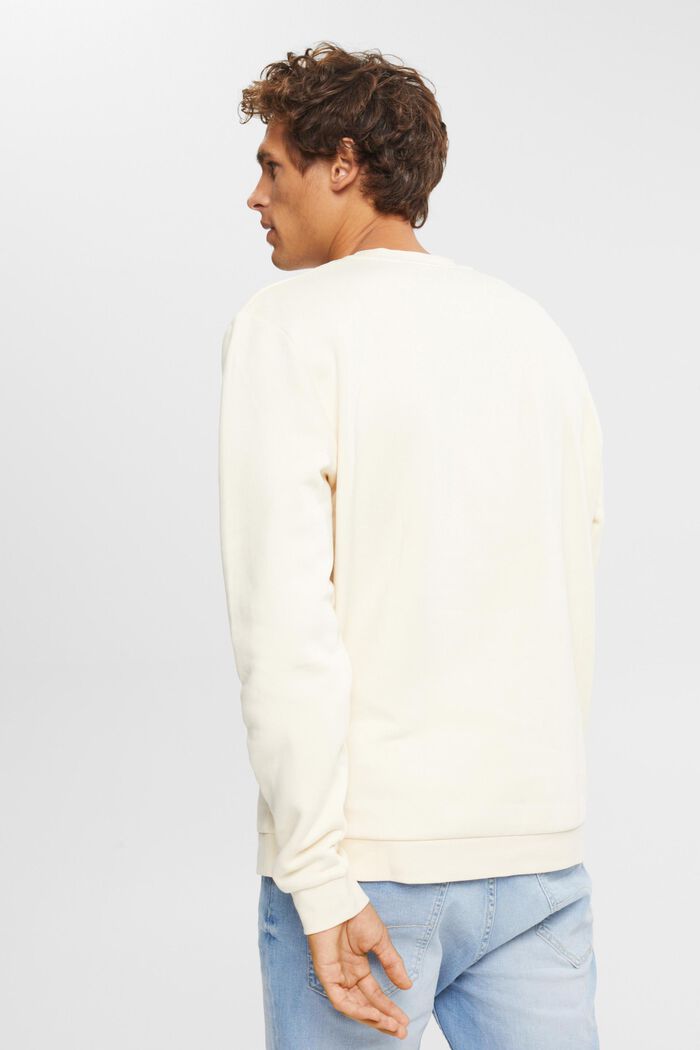 Print sweatshirt in a cotton blend, BEIGE, detail image number 3