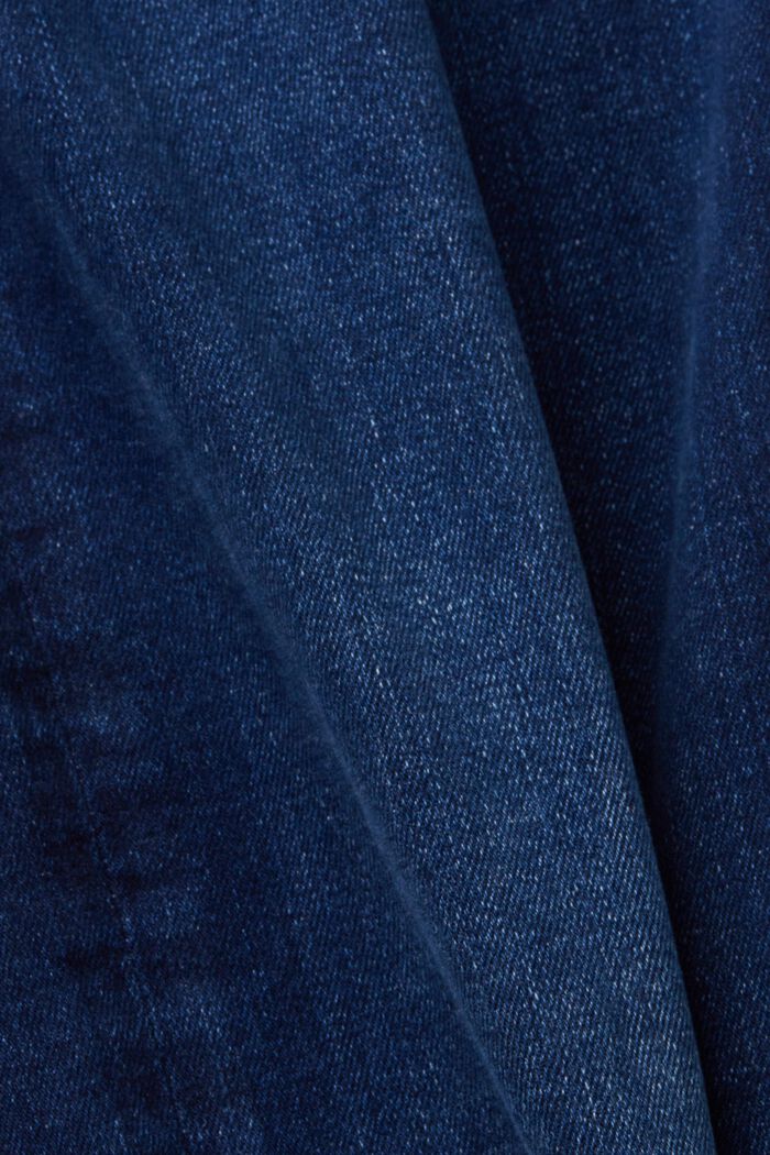 Straight leg stretch jeans, cotton blend, BLUE LIGHT WASHED, detail image number 6