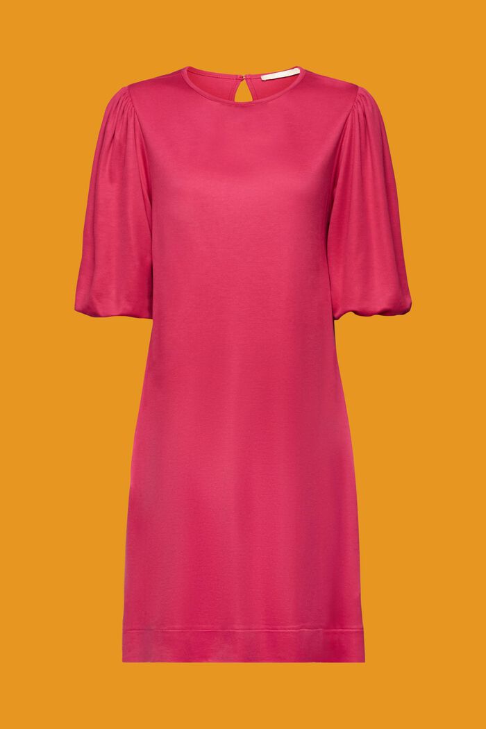 Volume sleeves mini dress, DARK PINK, detail image number 7