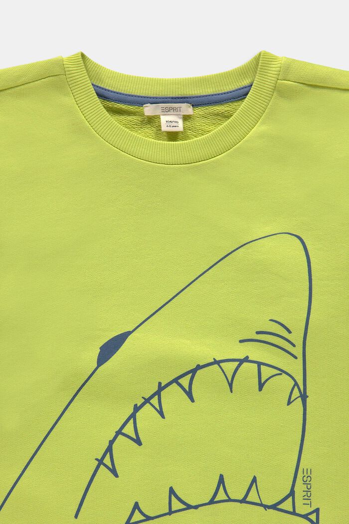 Sweatshirt with shark print, CITRUS GREEN, detail image number 2