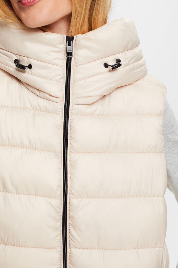 Quilted Puffer Vest, CREAM BEIGE, detail image number 2