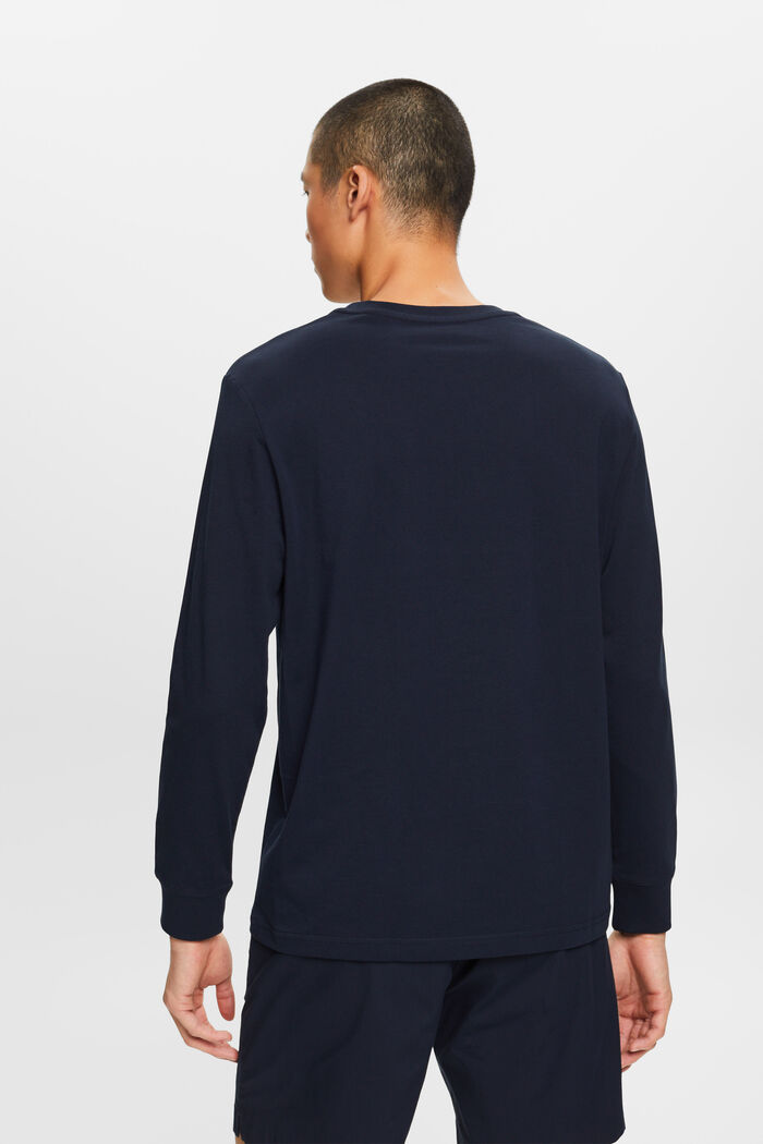 Jersey long sleeve, 100% cotton, NAVY, detail image number 3