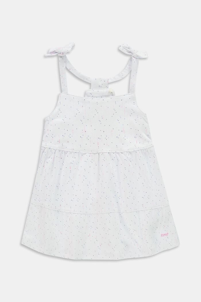 Jersey pinafore dress, WHITE, overview