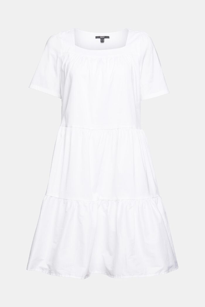Flounce dress, LENZING™ ECOVERO, WHITE, detail image number 7