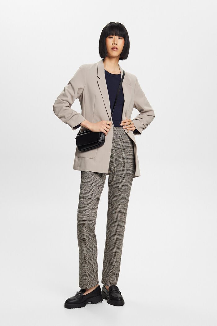 Blazer with draped sleeves, TAUPE, detail image number 0