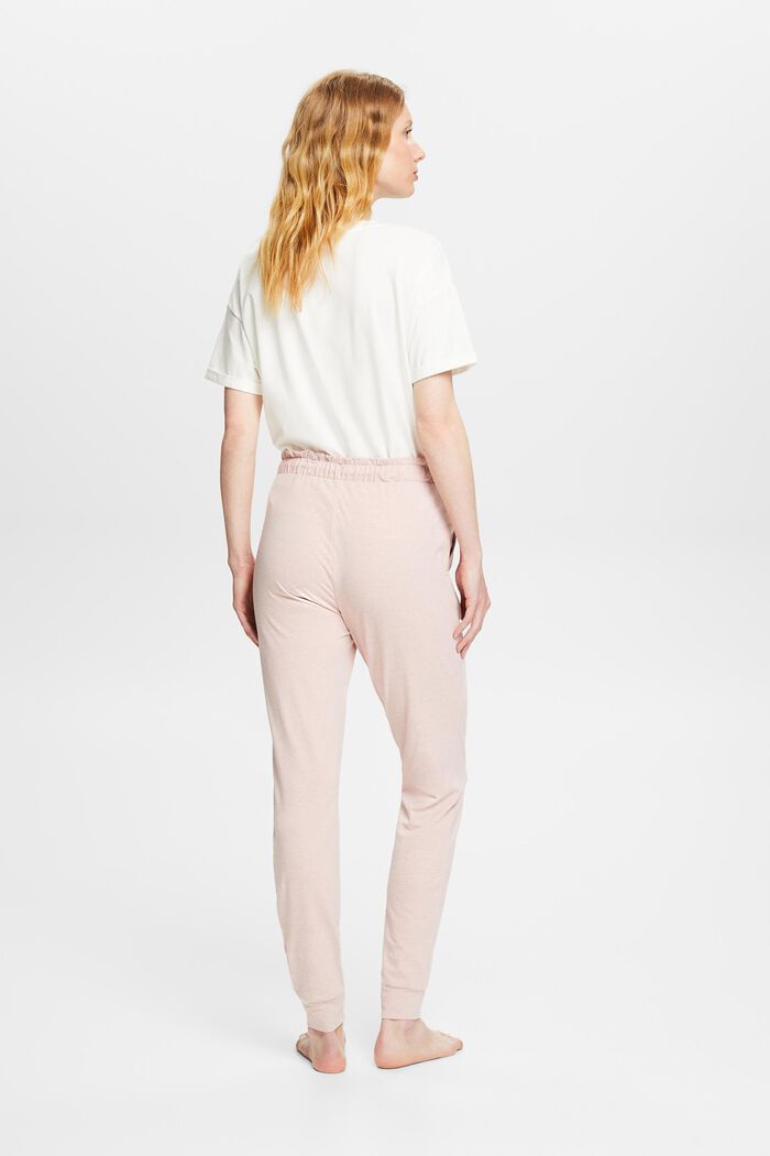 Jersey trousers with elasticated waistband, OLD PINK, detail image number 2