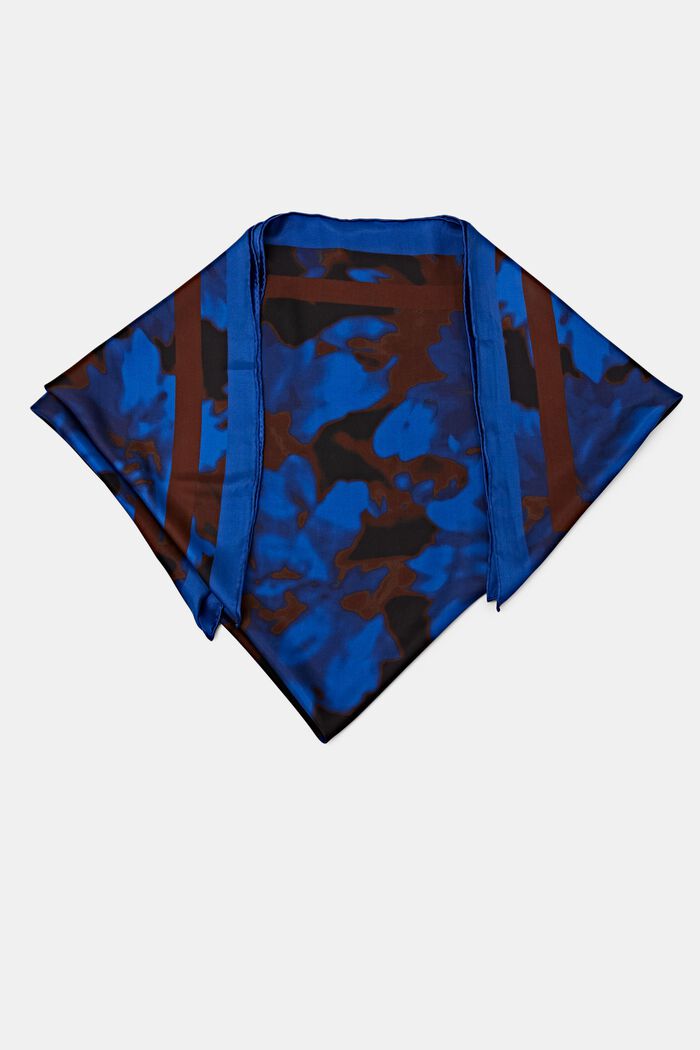 Square Silk Scarf, BRIGHT BLUE, detail image number 2