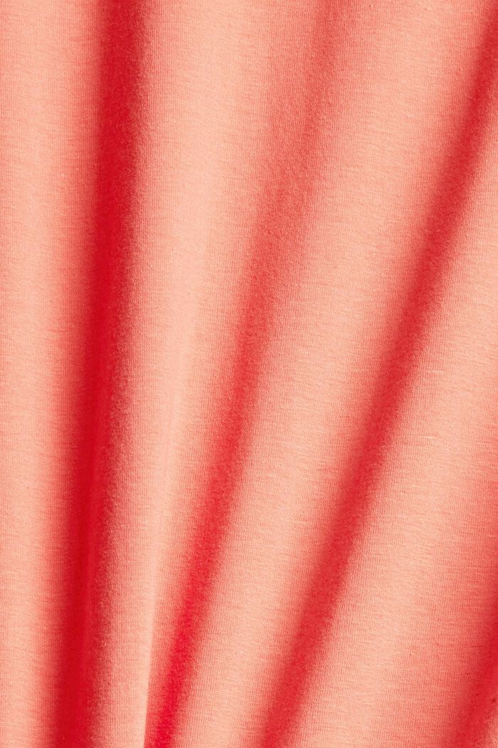 Organic cotton long sleeve top, CORAL, detail image number 4