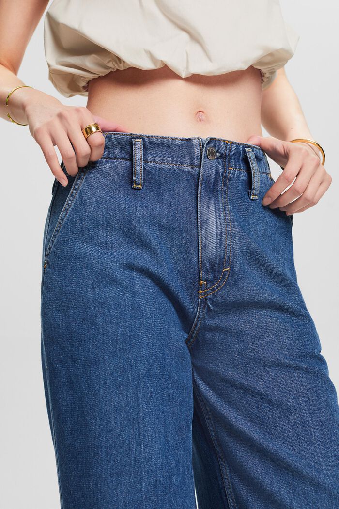 High-Rise Retro Wide Leg Jeans, BLUE MEDIUM WASHED, detail image number 4