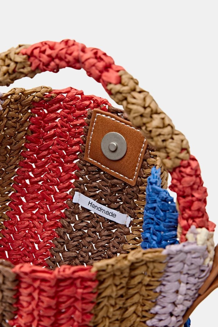 Woven Straw Crossbody Bag, MULTICOLOUR, detail image number 3