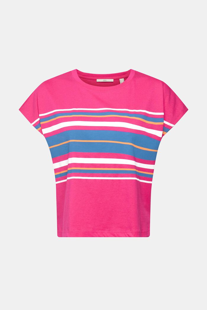 Striped print t-shirt, PINK FUCHSIA, detail image number 2