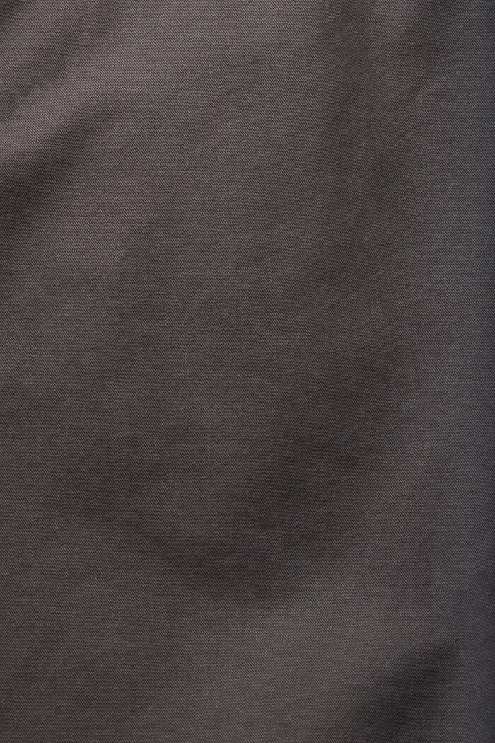 Sustainable cotton chino style shorts, DARK GREY, detail image number 6