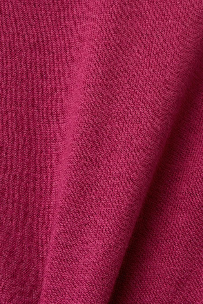 Blended TENCEL and sustainable cotton polo shirt, DARK PINK, detail image number 5