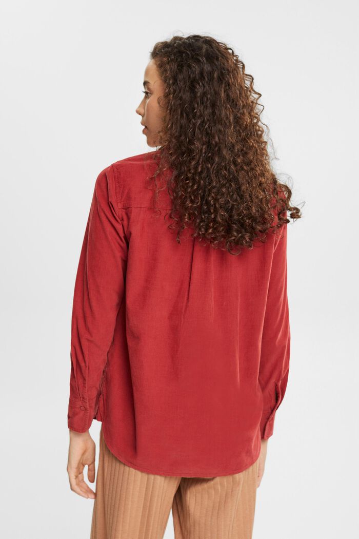 Needlecord shirt blouse, TERRACOTTA, detail image number 4