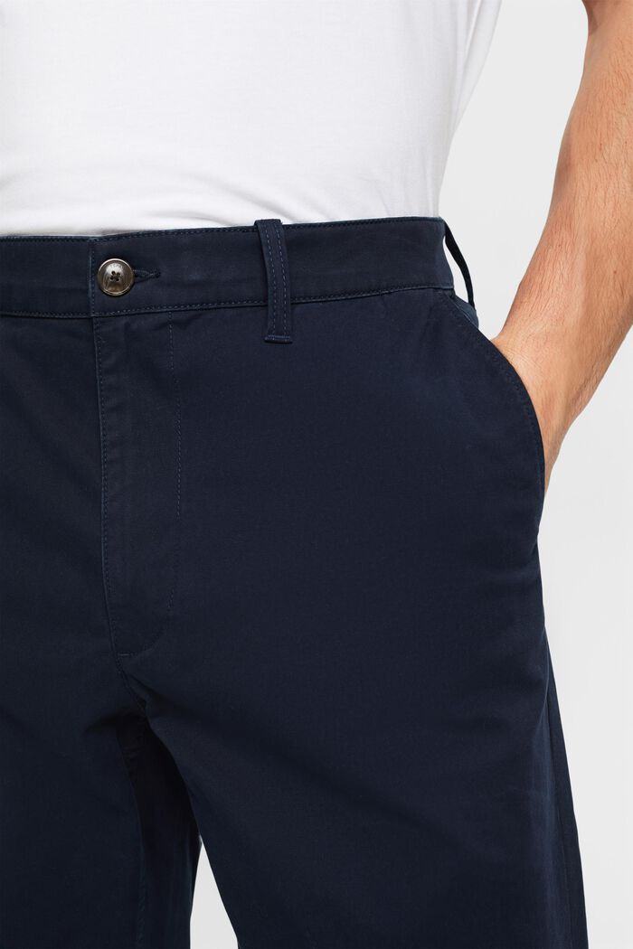 Cotton-Twill Straight Chinos, NAVY, detail image number 4