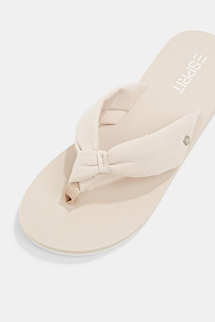 Thong sandals with textile straps, DUSTY NUDE, detail image number 5
