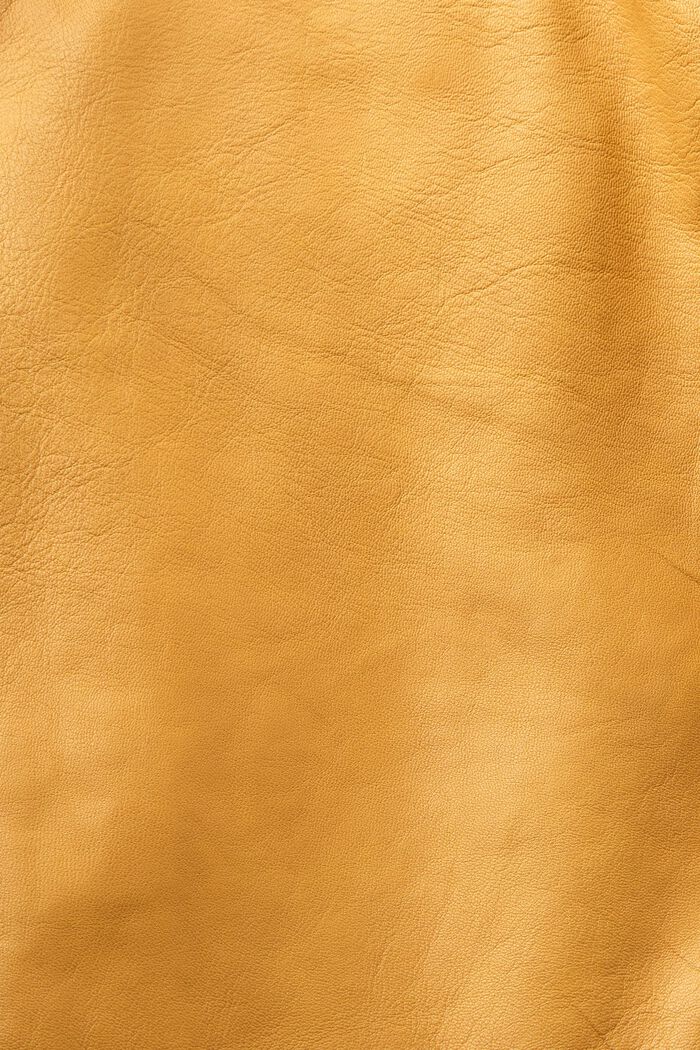 Leather Moto Vest, YELLOW, detail image number 6
