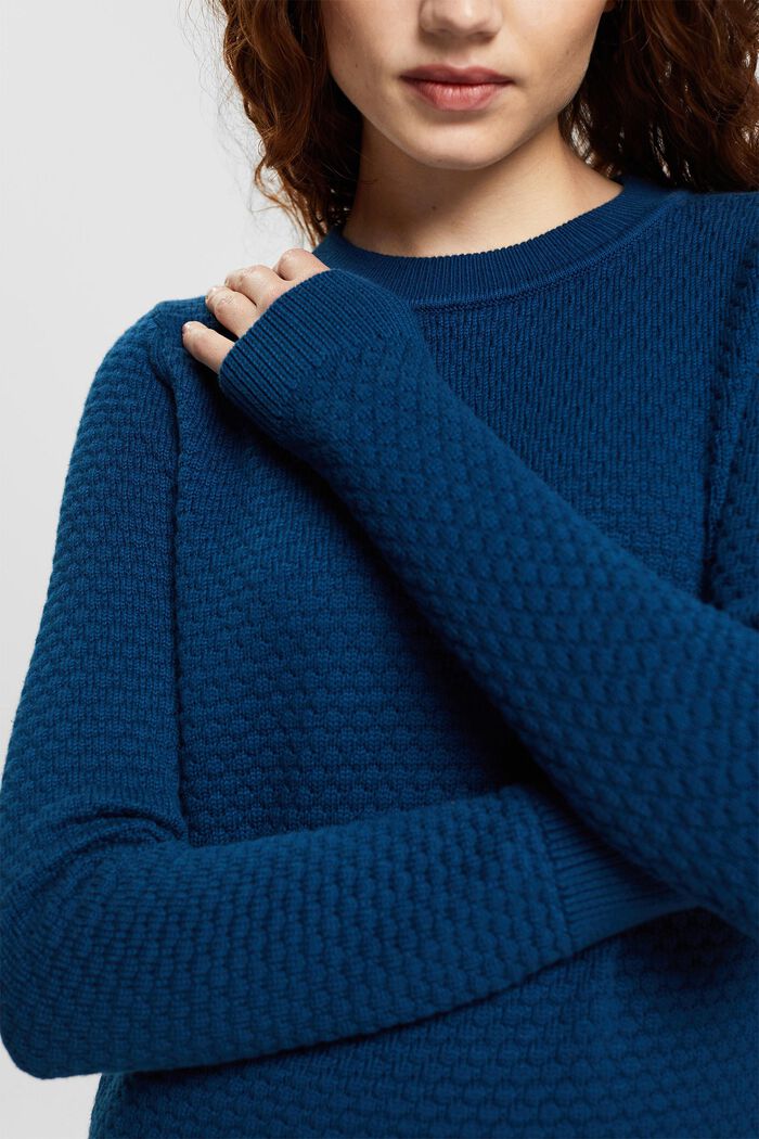 Textured knit jumper, NEW PATROL BLUE, detail image number 0