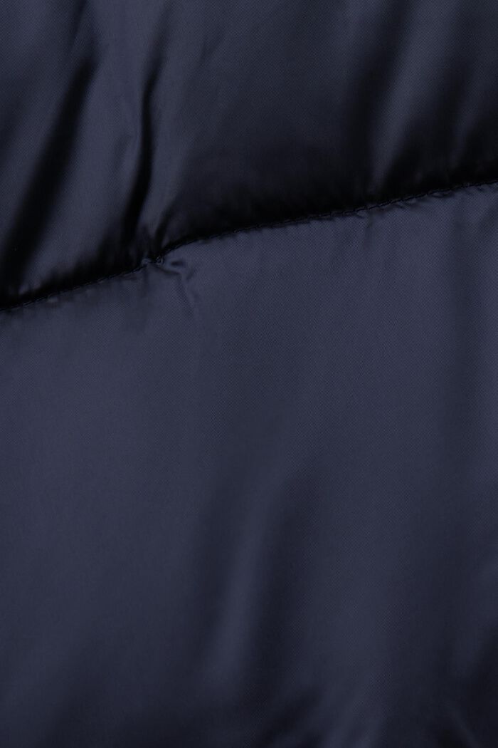 Puffer Coat With Detachable Hood, NAVY, detail image number 5