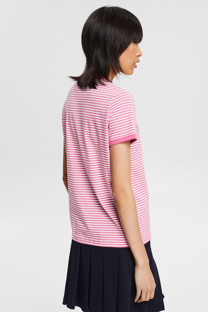 Striped T-shirt in organic cotton, PINK, detail image number 3