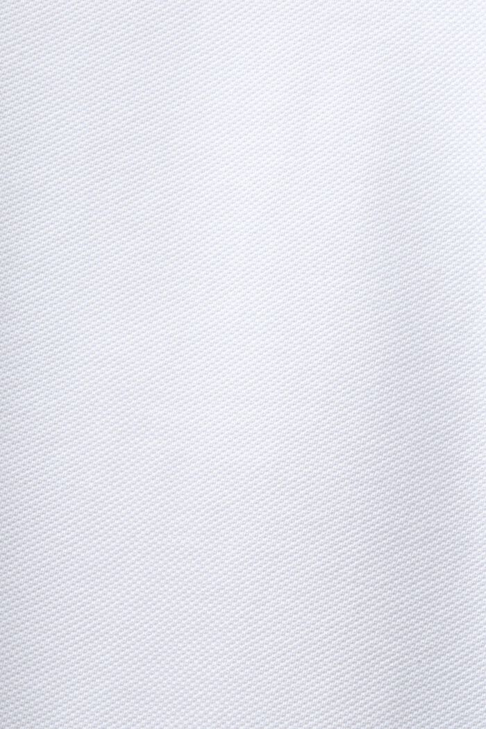 Cotton Pique Polo Shirt, WHITE, detail image number 5