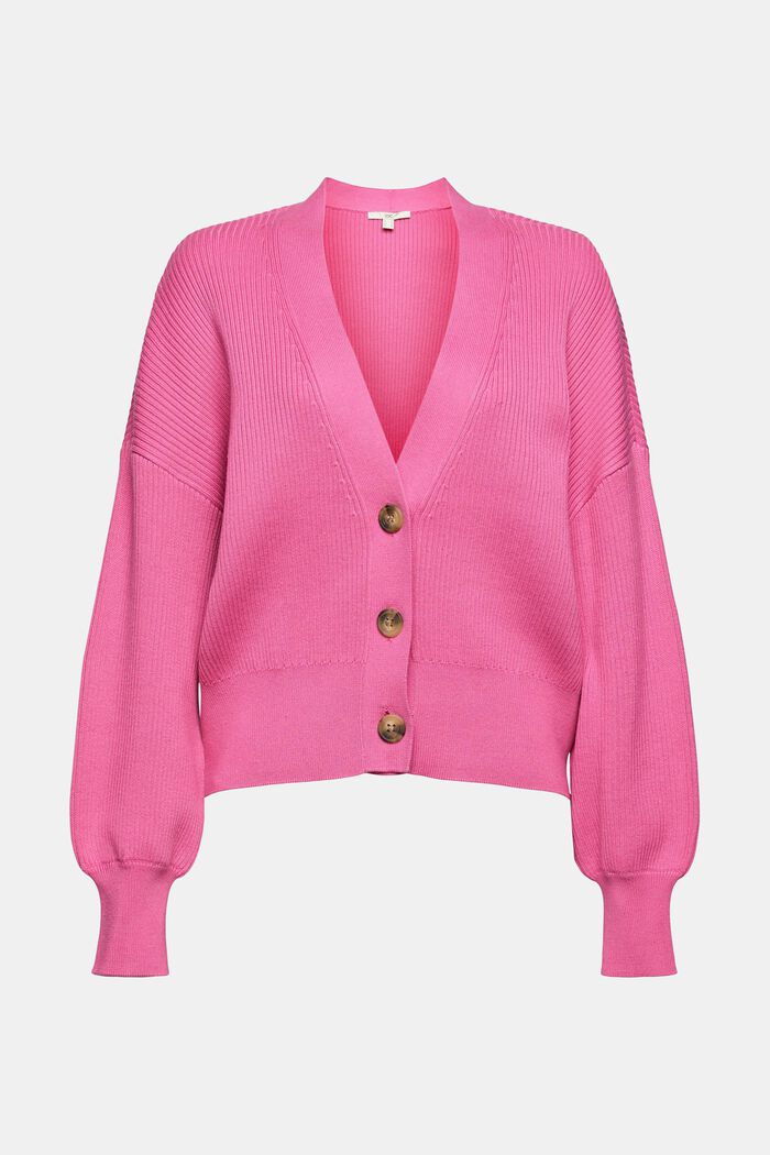 Cardigan made of 100% organic cotton, PINK, overview