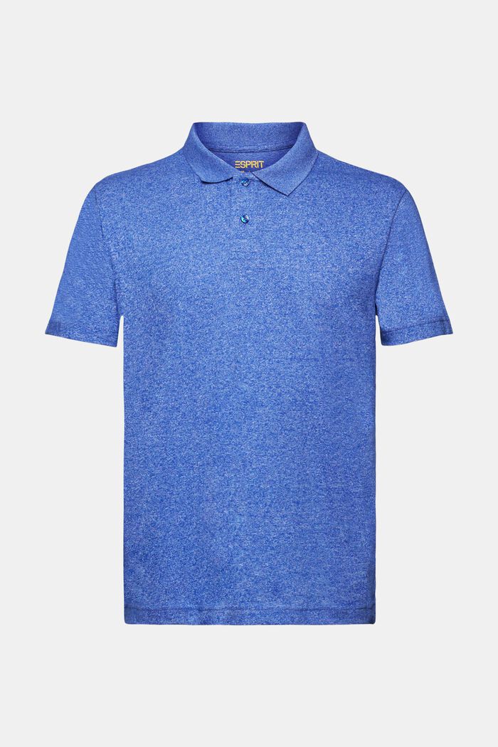 Melange Polo Shirt, BRIGHT BLUE, detail image number 5