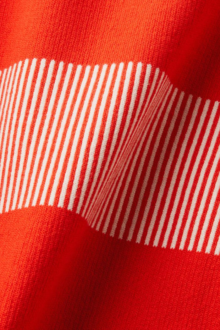 Striped Rib-Knit Sweater, RED, detail image number 5