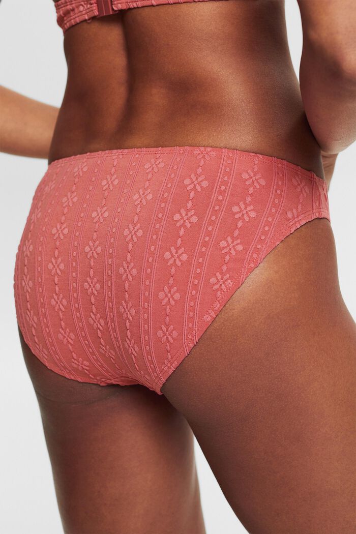 Bikini bottoms with a textured pattern, BLUSH, detail image number 3