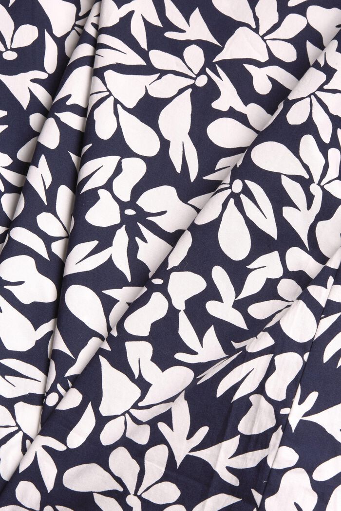 Cotton blouse with a print, NAVY, detail image number 0