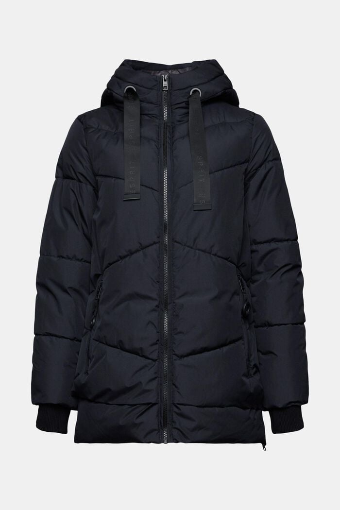 Hooded Quilted Puffer Jacket, BLACK, detail image number 8