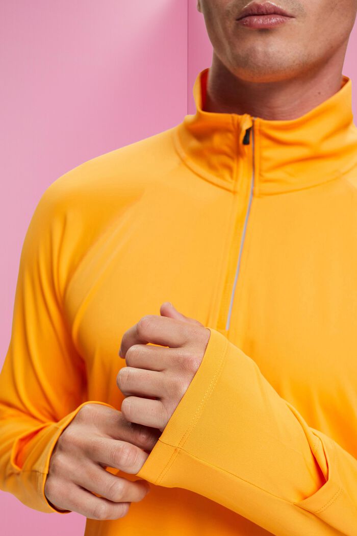 Long-sleeved active top with E-DRY, GOLDEN ORANGE, detail image number 2