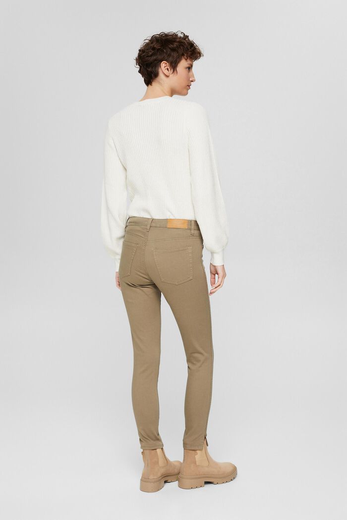 Stretch trousers with a double button, LIGHT KHAKI, detail image number 3