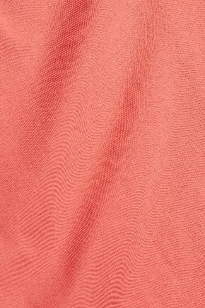 Organic cotton sleeveless top, CORAL, detail image number 1