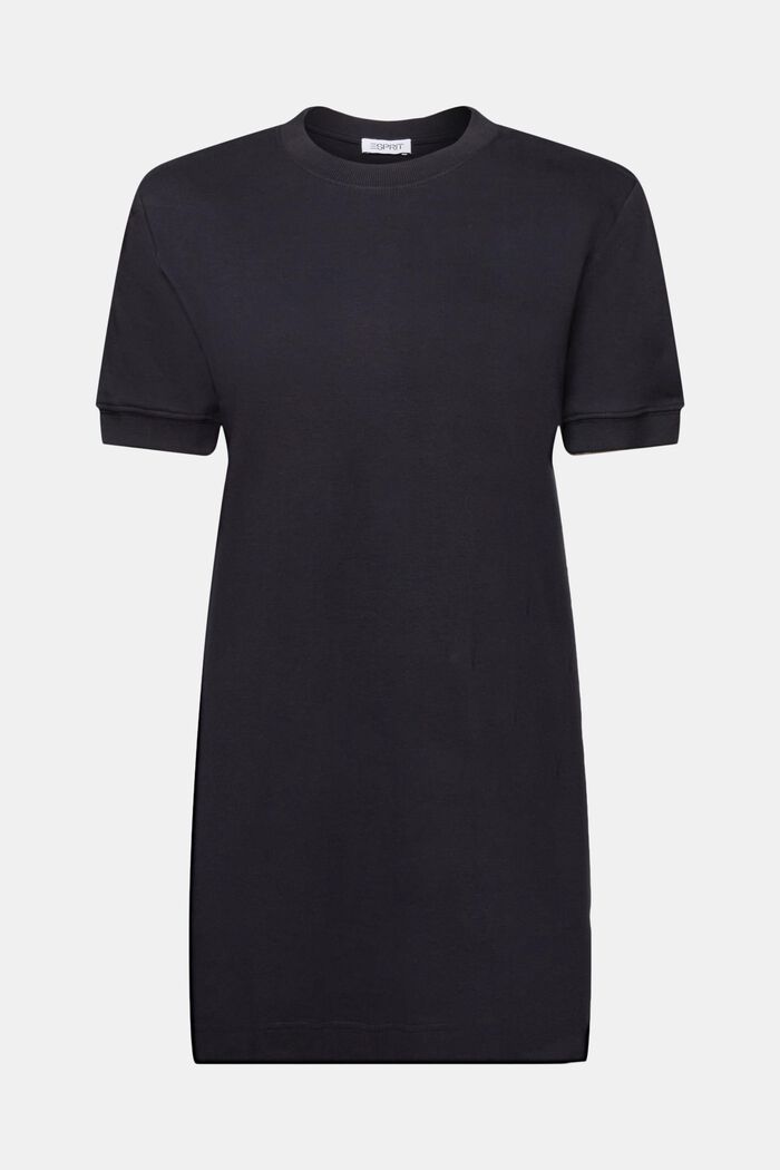 Cotton Padded T-Shirt Dress, BLACK, detail image number 6