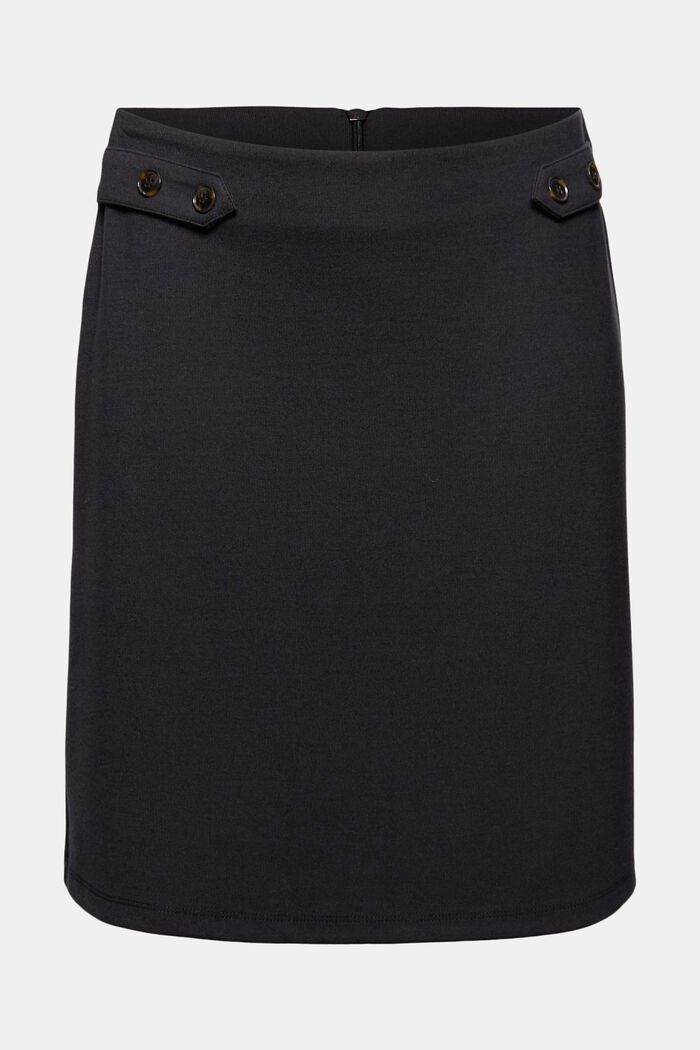 Recycled: mini skirt made of punto jersey, BLACK, detail image number 6