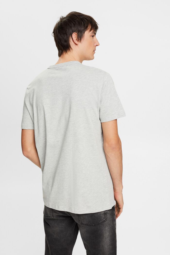 T-shirt with logo print, organic cotton, LIGHT GREY, detail image number 3
