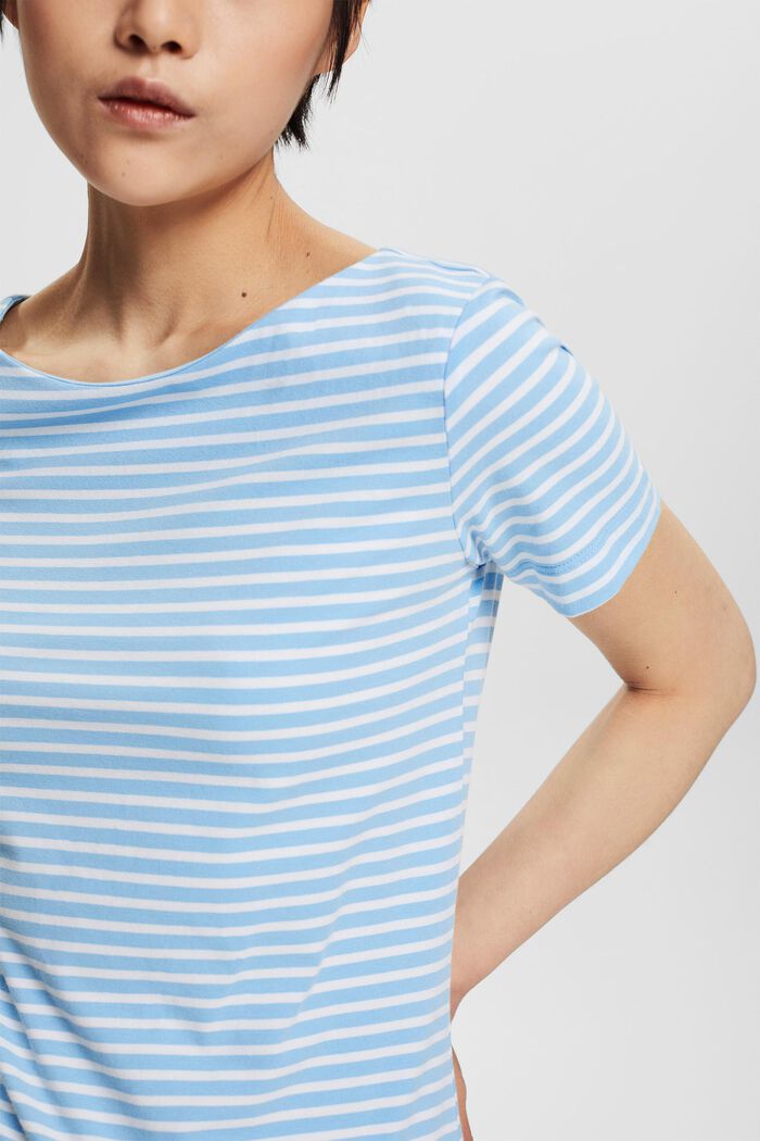 striped T-shirt, LIGHT TURQUOISE, detail image number 2