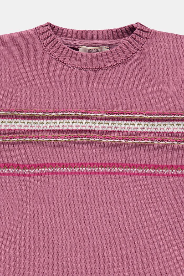 Knit dress with a Fair Isle pattern, MAUVE, detail image number 2