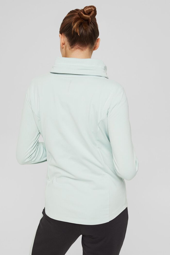 Made of recycled material: active sweatshirt with E-DRY, PASTEL GREEN, detail image number 3