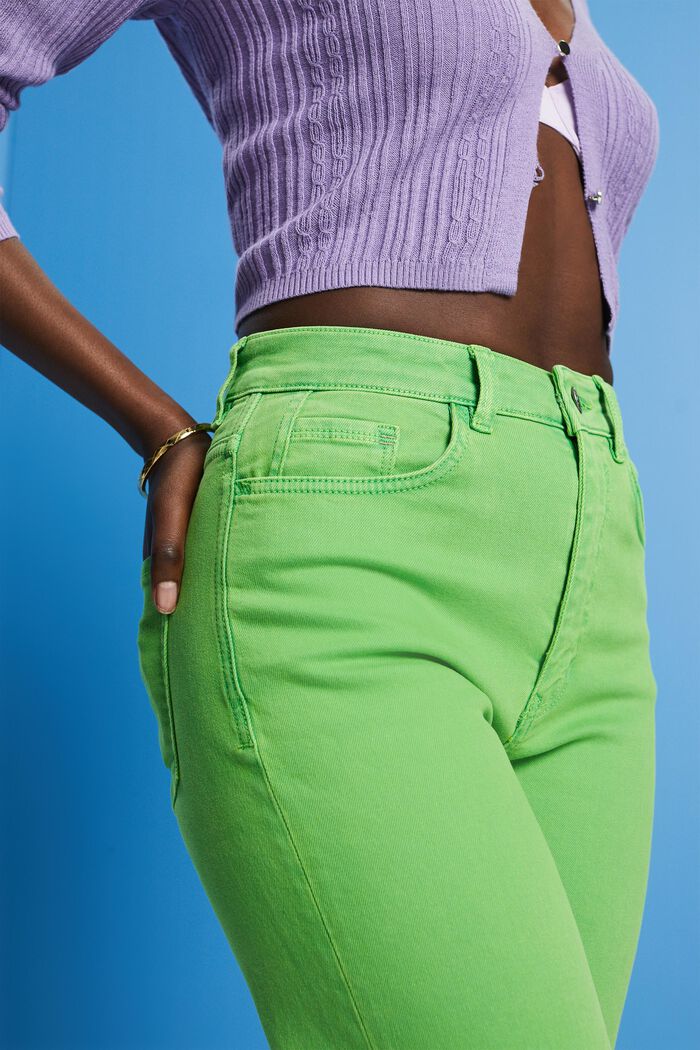 High-rise straight leg trousers, GREEN, detail image number 2
