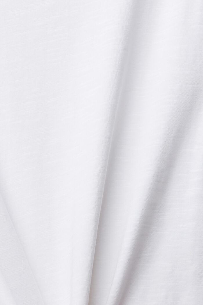 Plain T-shirt, WHITE, detail image number 1