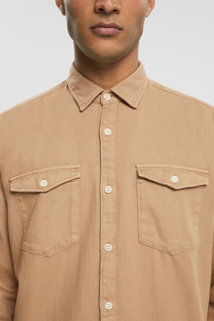 Chest pocket shirt, BEIGE, detail image number 3