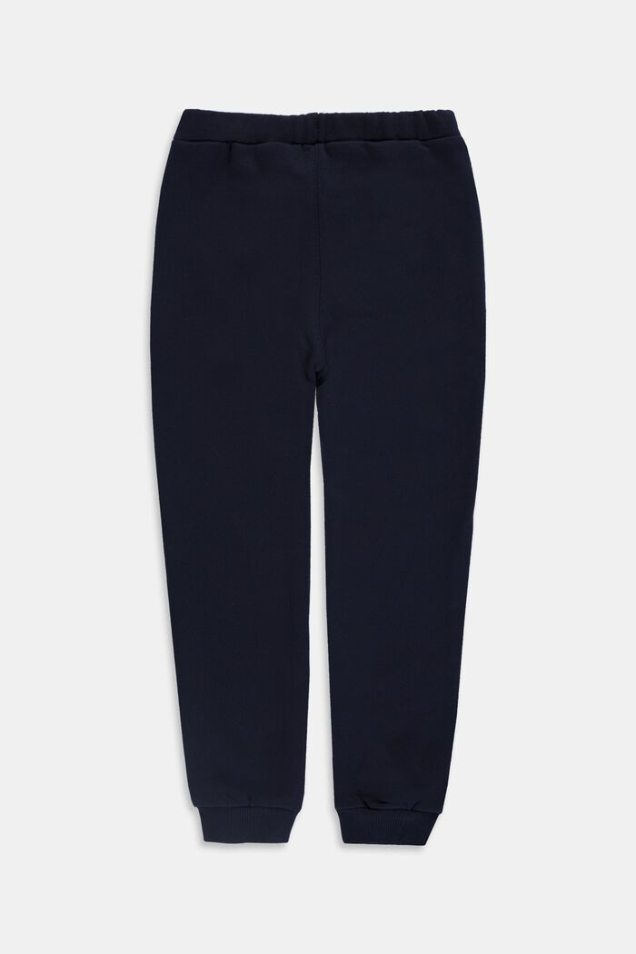 Tracksuit bottoms in 100% cotton, NAVY, detail image number 1