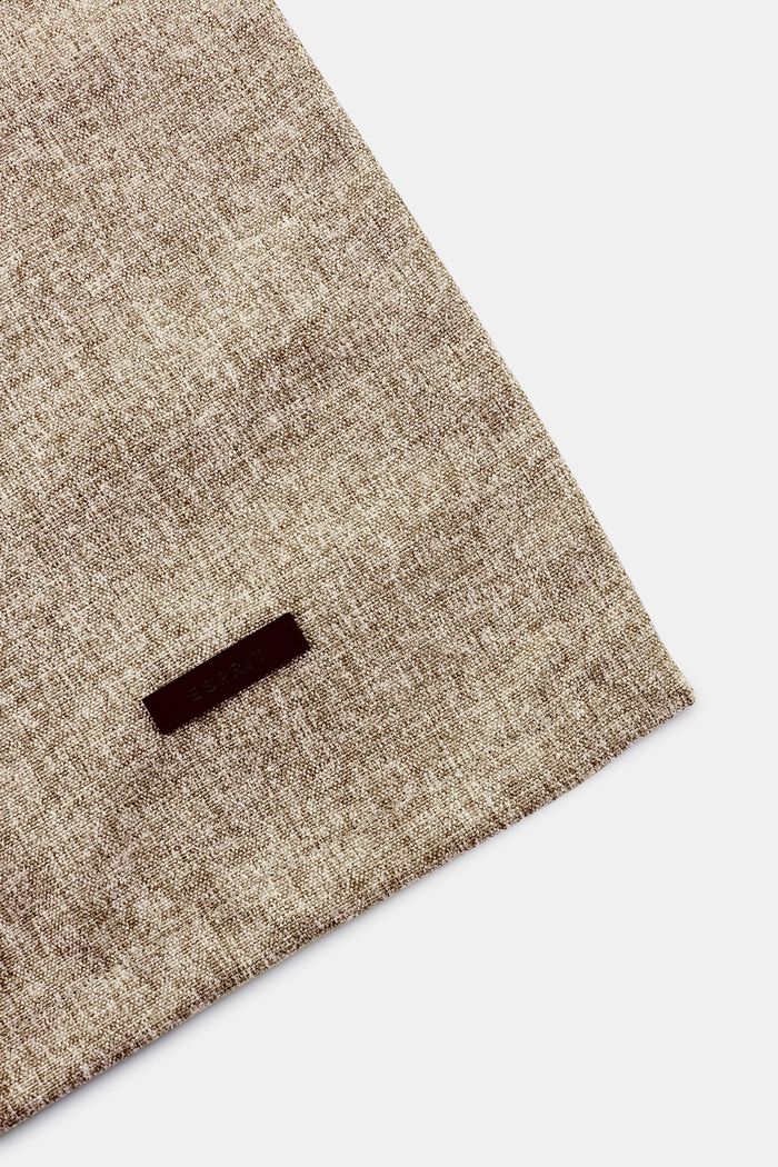 Table runner in melange woven fabric, CHOCOLATE, detail image number 1