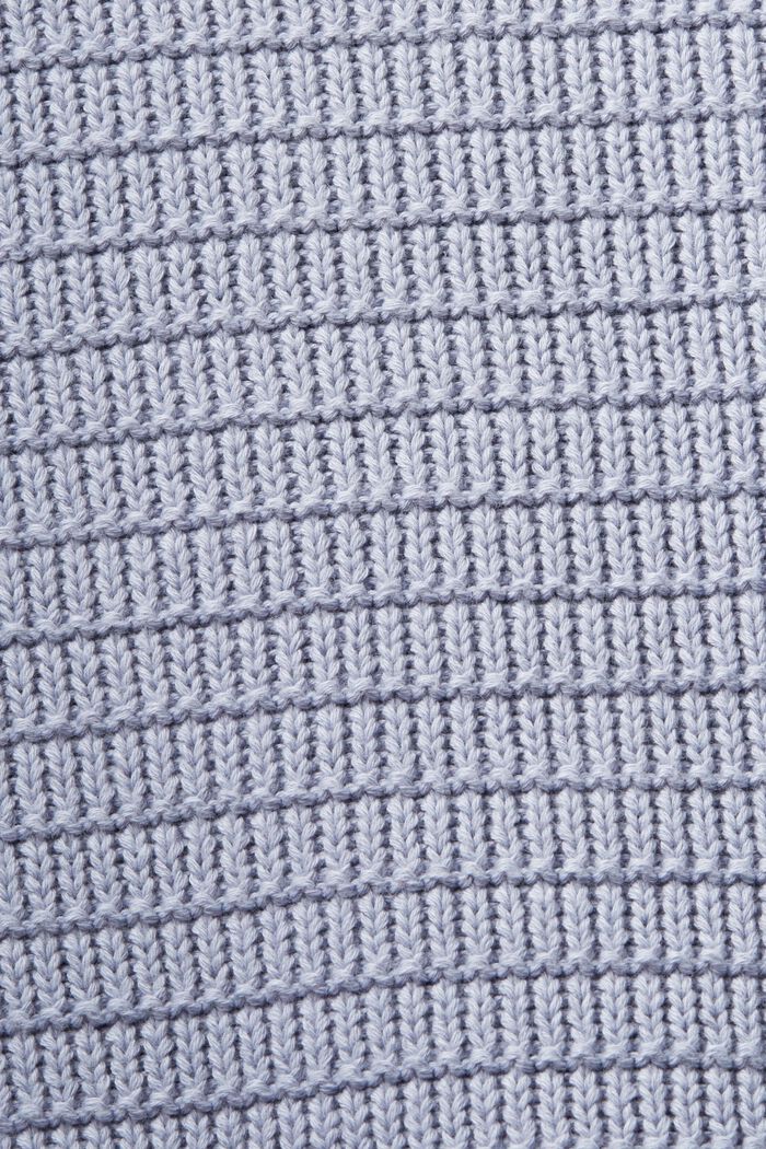 Textured Cotton Knit Troyer, LIGHT BLUE LAVENDER, detail image number 5