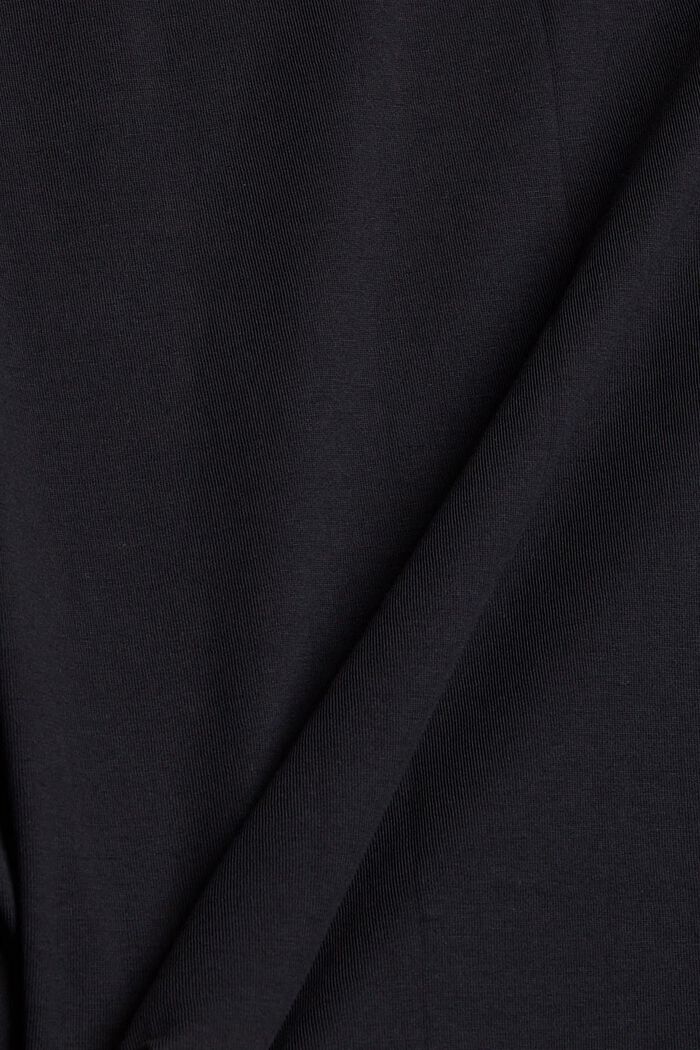 Printed long sleeve top, 100% organic cotton, BLACK, detail image number 4