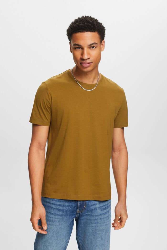 Short-Sleeve Crewneck T-Shirt, OLIVE, detail image number 0
