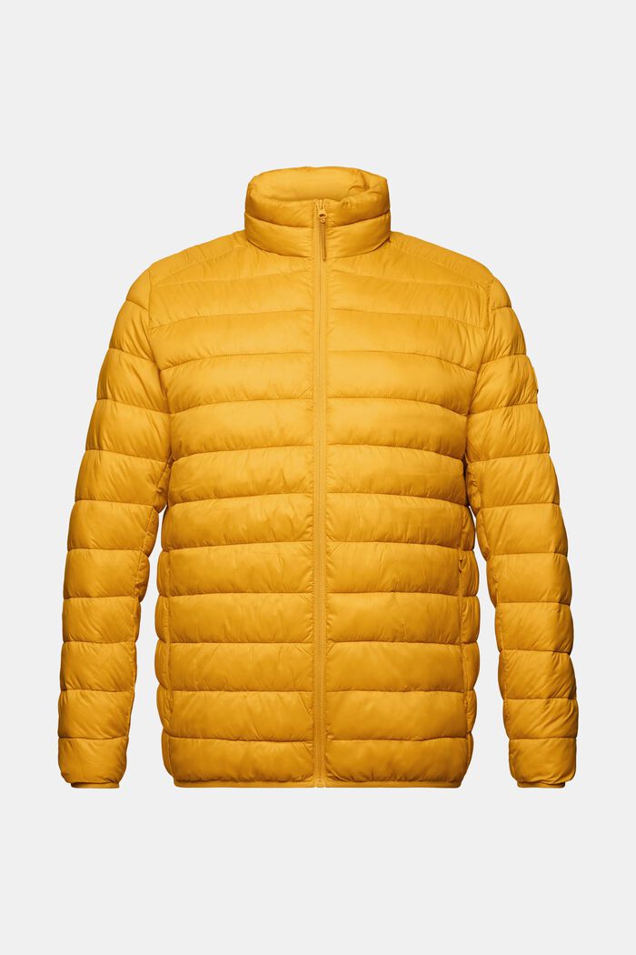 Quilted jacket with high neck, AMBER YELLOW, detail image number 7