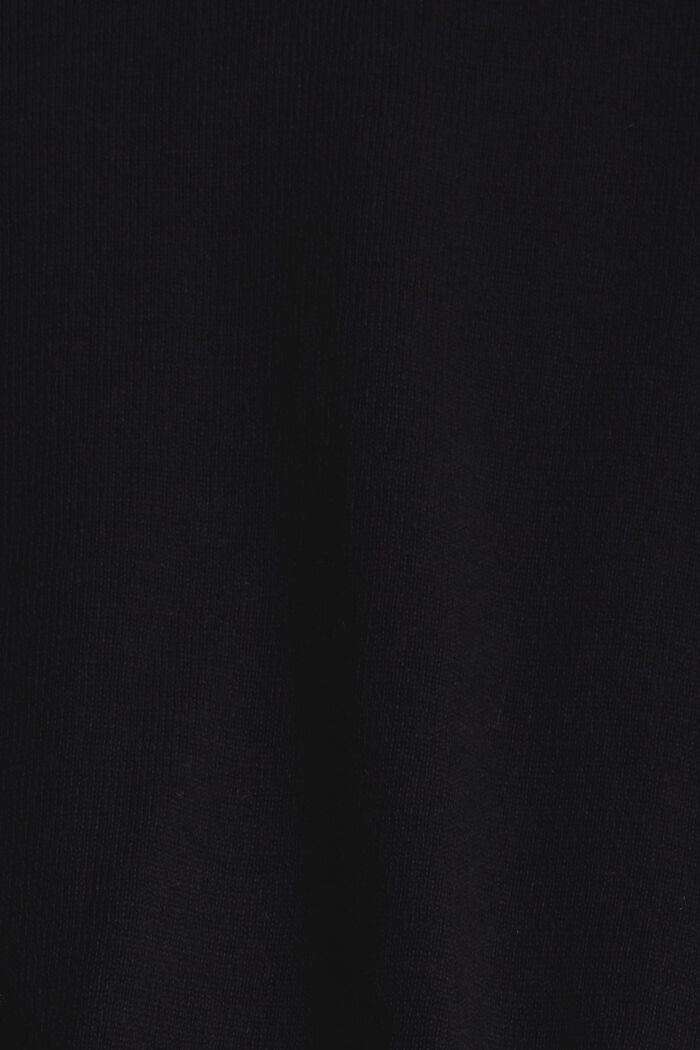 Knitted cotton jumper, BLACK, detail image number 1